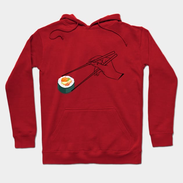 Sushi with chopsticks Hoodie by Islanr